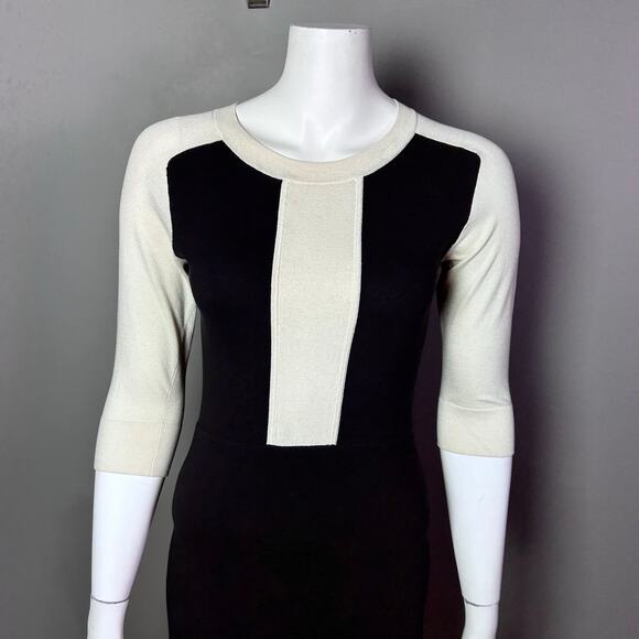 Theory sweater dress medium secretary black wool office corpcore minimalist Mod - Picture 4 of 7